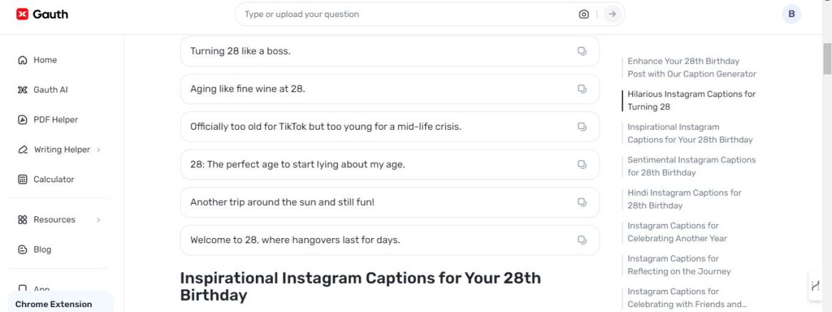 Crafting-Memorable-28th-Birthday-Quotes-for-Instagram-with-Gauth